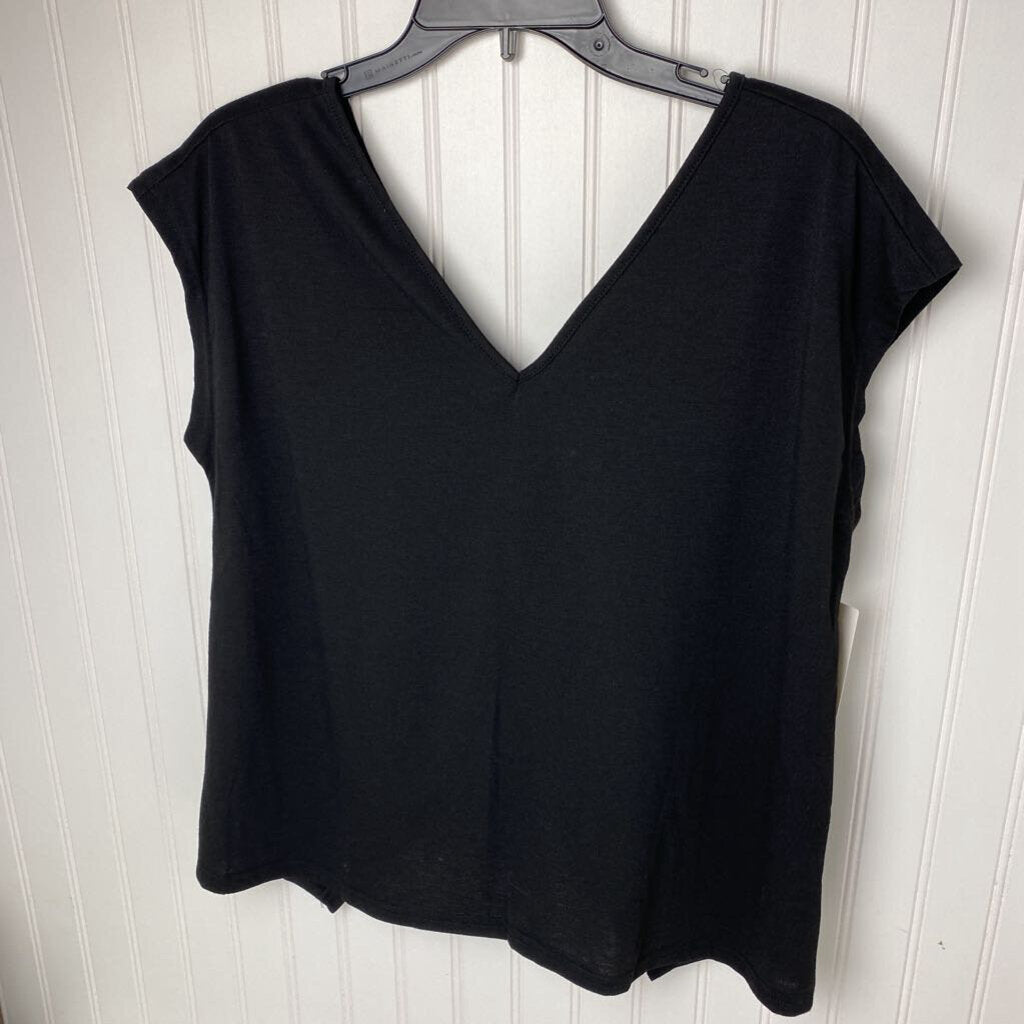 SLEEVELESS V NECK BOW TOP