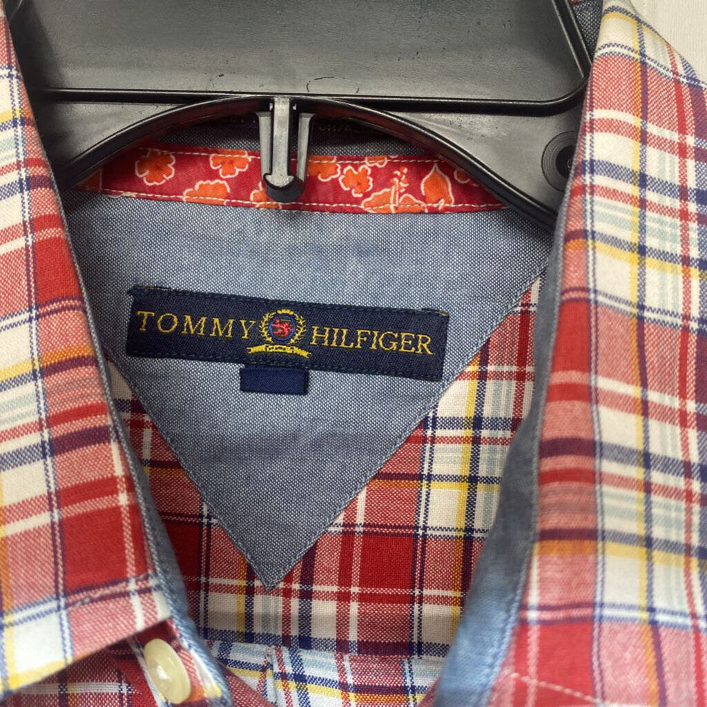 SHORT SLEEVE PLAID BUTTON DOWN SHIRT