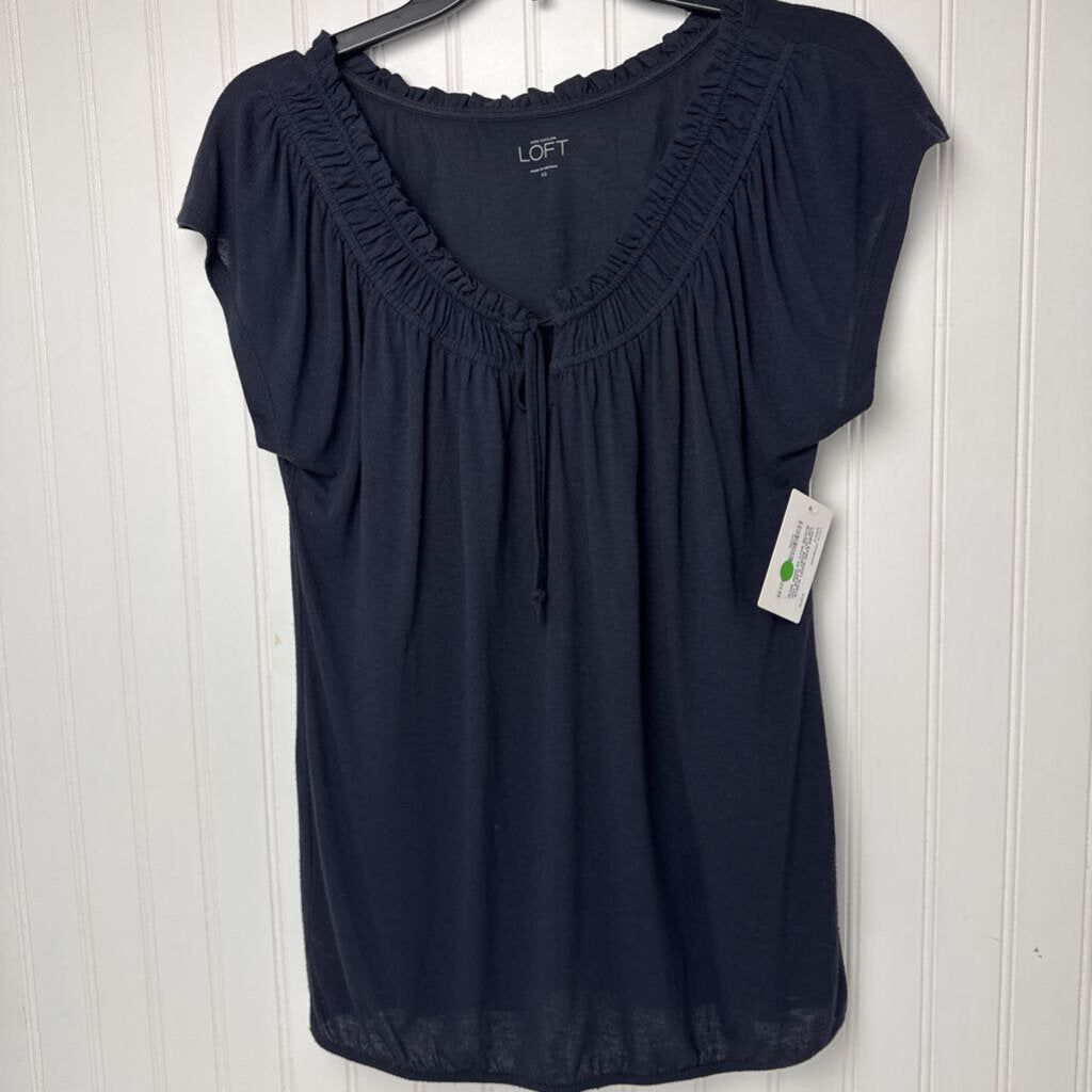 SHORT SLEEVE KNIT BLOUSE