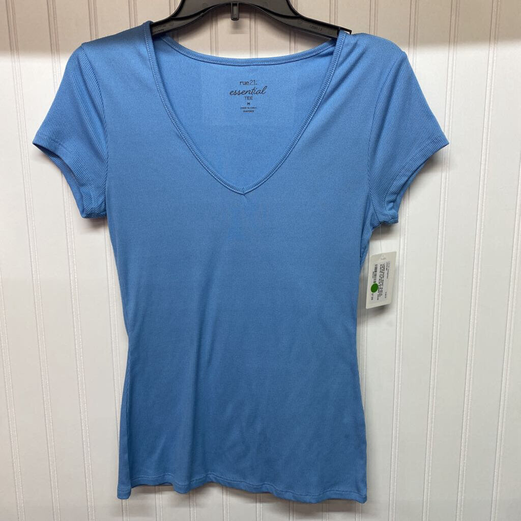 BASIC BLUE SHORT SLEEVE TOP
