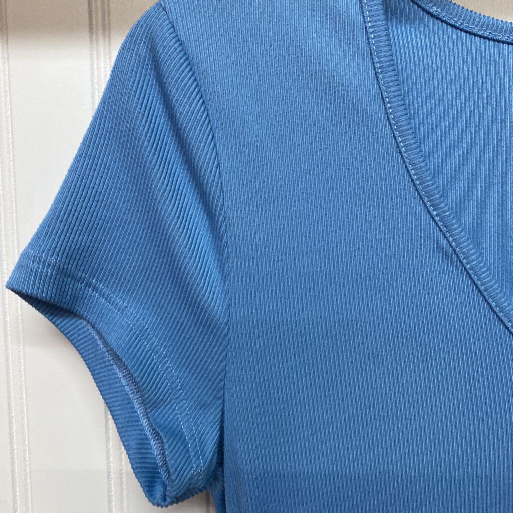 BASIC BLUE SHORT SLEEVE TOP