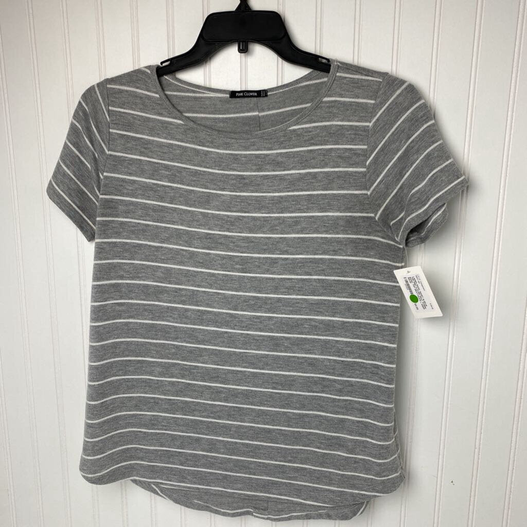 GRAY STRIPE BASIC TOP