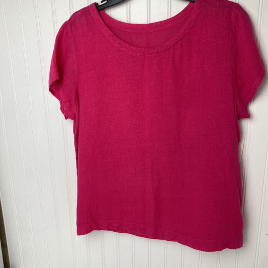SHORT SLEEVE LINEN TOP