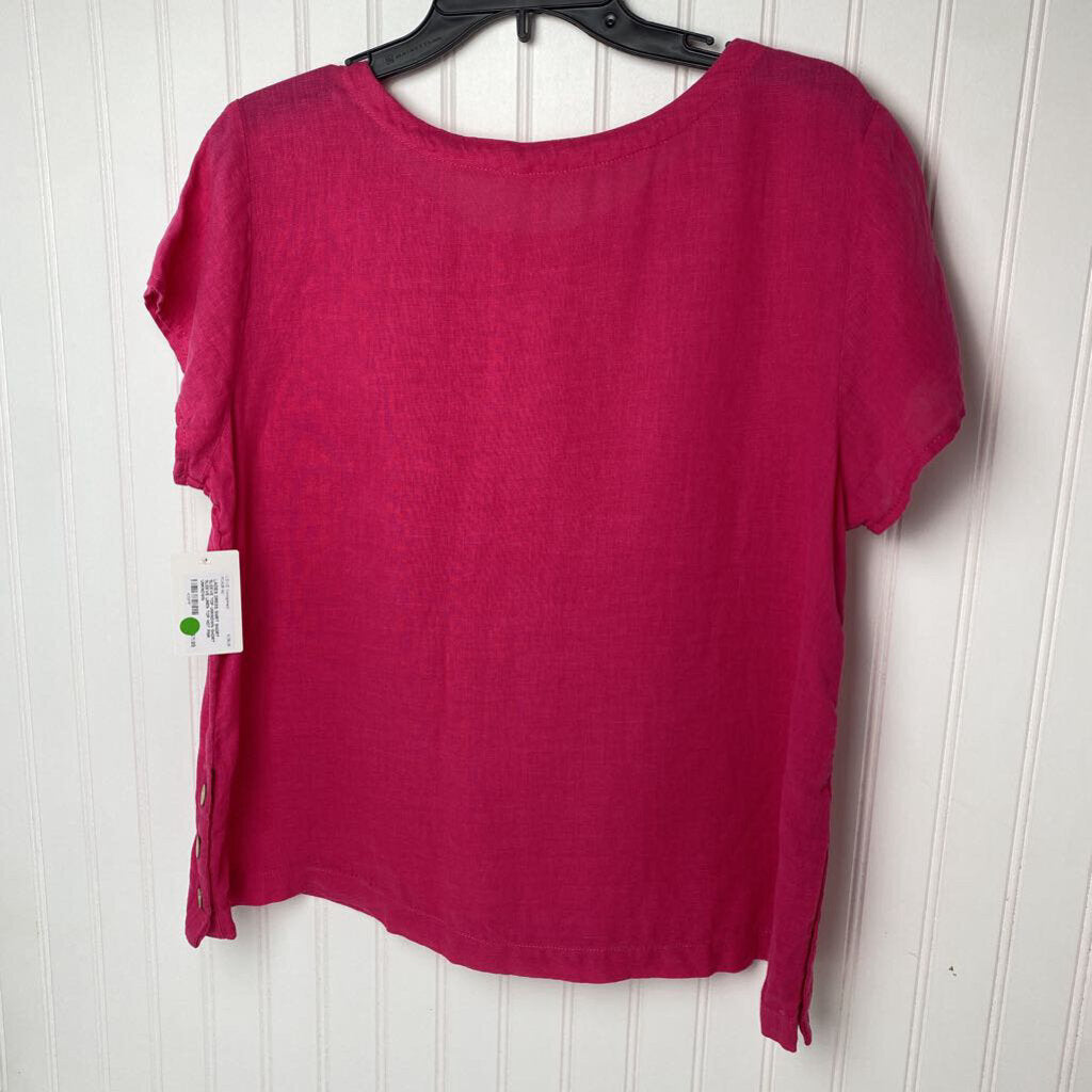 SHORT SLEEVE LINEN TOP