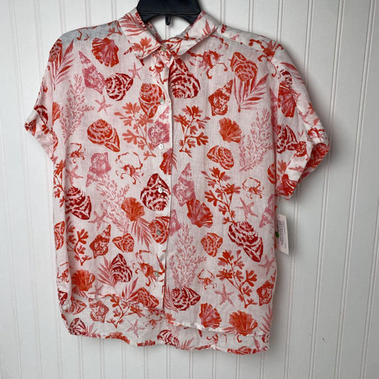 SHORT SLEEVE BUTTON UP TOP