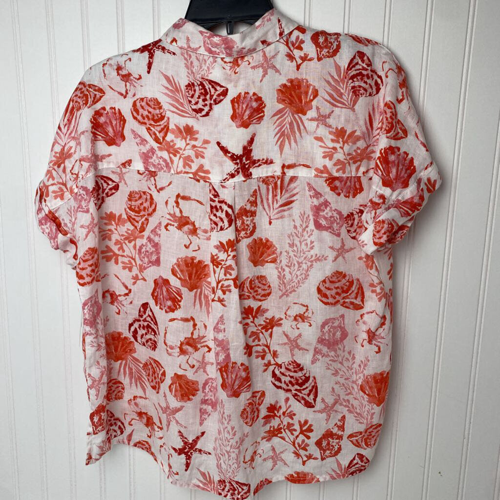 SHORT SLEEVE BUTTON UP TOP