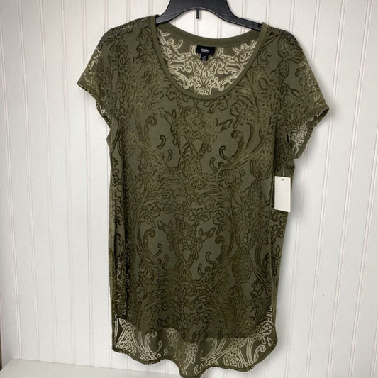SHORT SLEEVE SHEER TOP