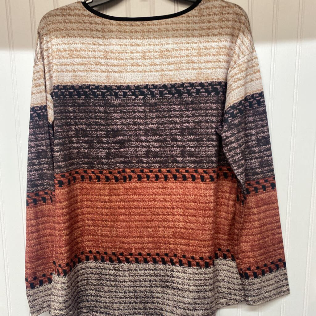 LONG SLEEVE V NECK TOP