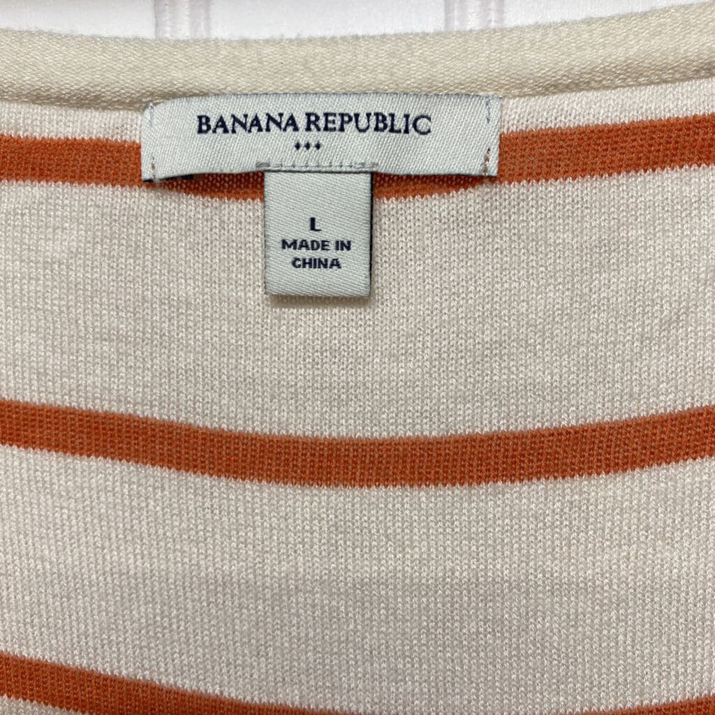 SHORT SLEEVE STRIPED SWEATER