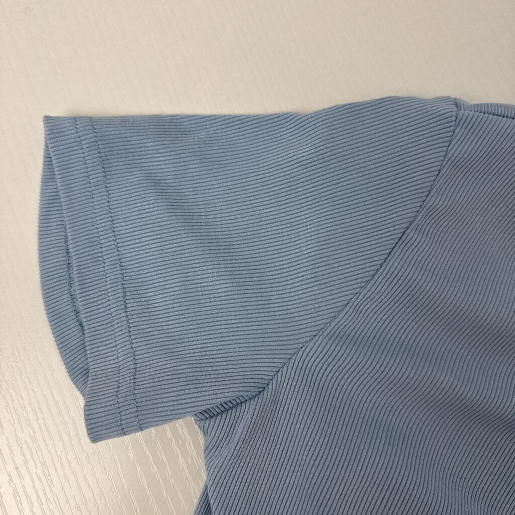 SHORT SLEEVE RIB KNIT TEE