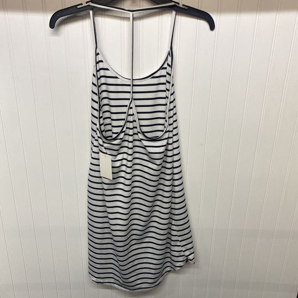 WHITE W/BLACK STRIPES