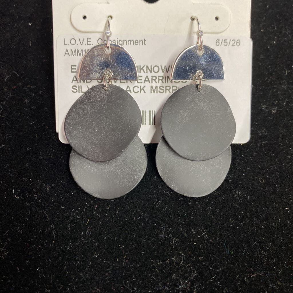 BLACK AND SILVER EARRINGS