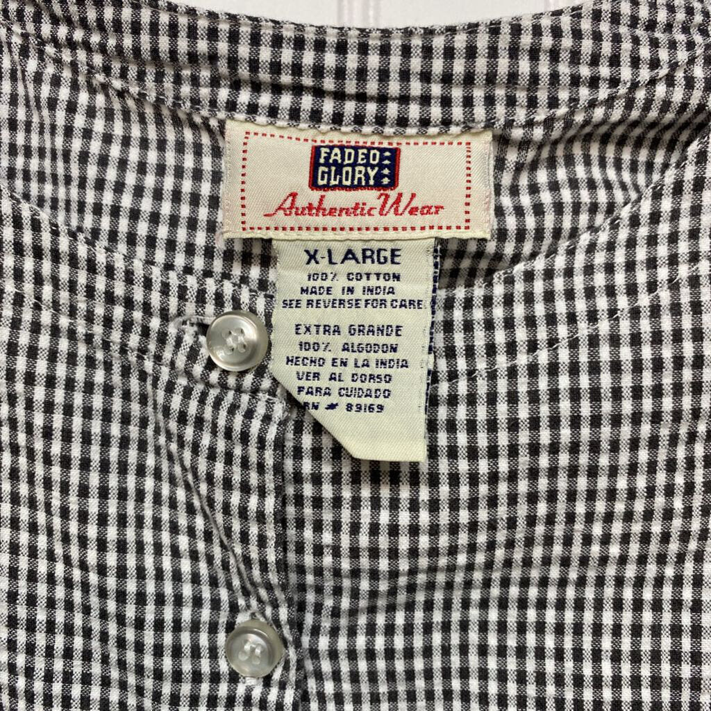 GINGHAM CHECK BUTTON UP TANK TOP