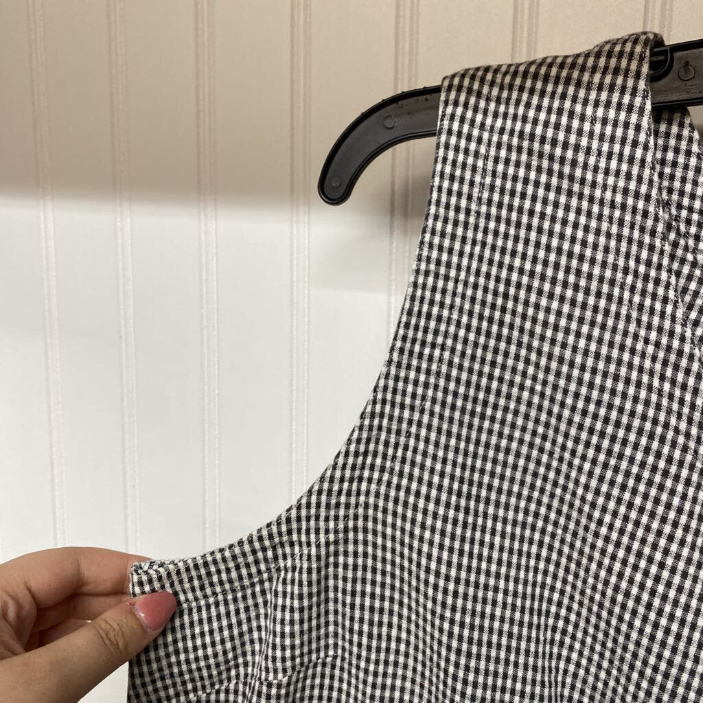 GINGHAM CHECK BUTTON UP TANK TOP
