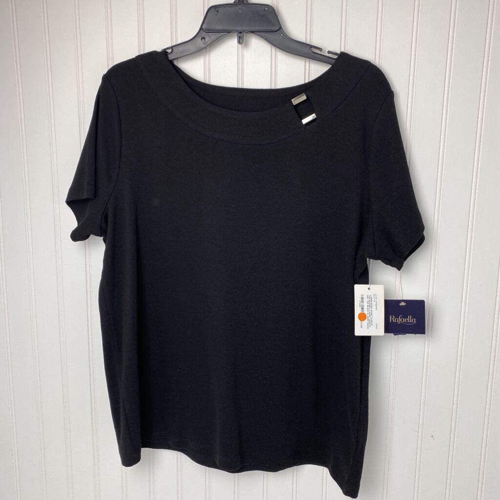 SHORT SLEEVE KNIT TOP