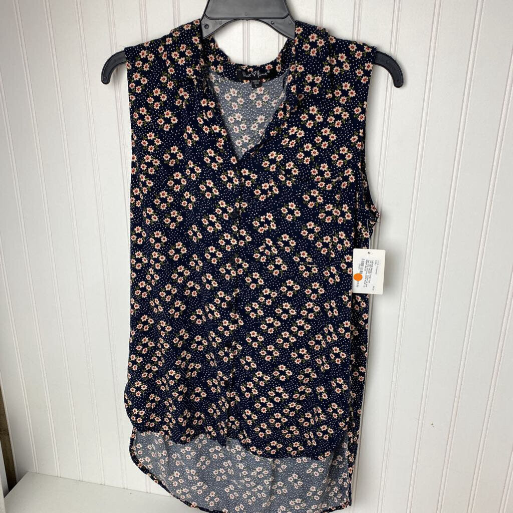 button up tank top with flowers