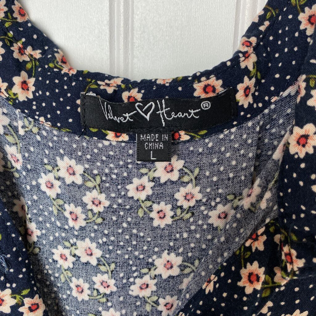 button up tank top with flowers