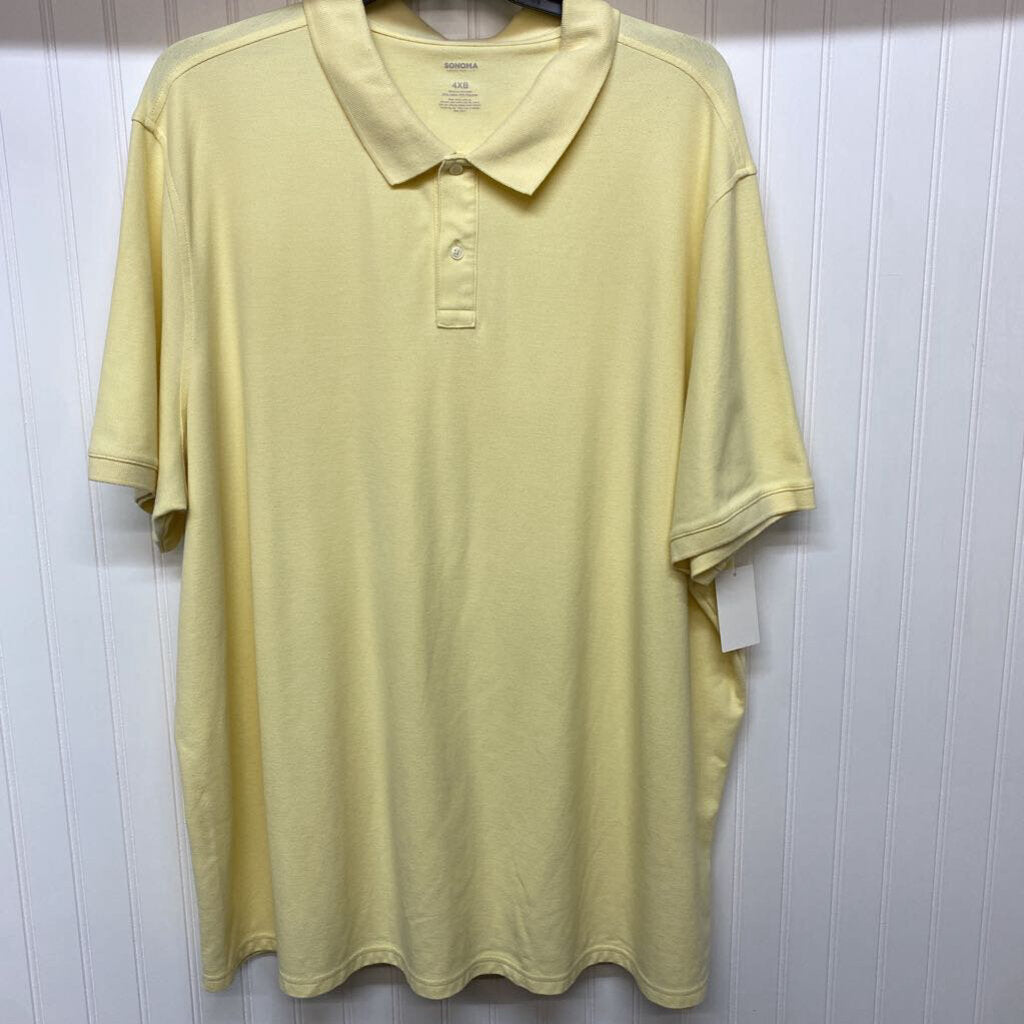 yellow polo shirt