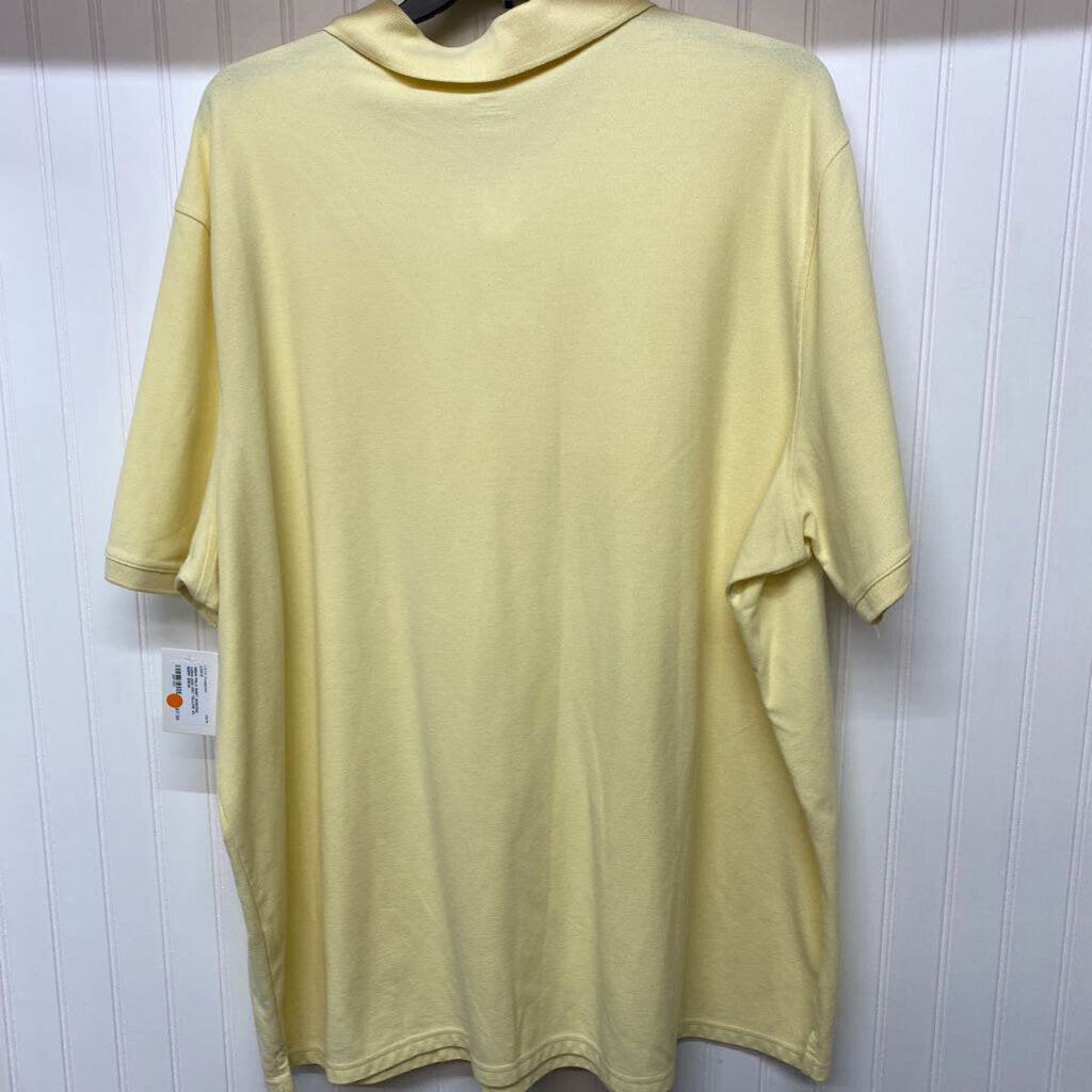 yellow polo shirt