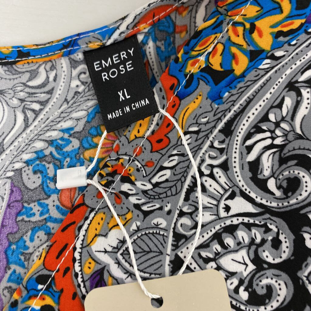 PAISLEY PRINT SHORTS ROMPER