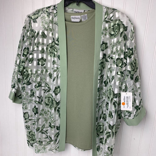 GREEN TOP WITH SHEER COVER