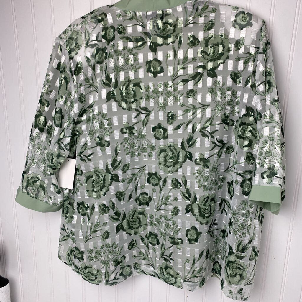 GREEN TOP WITH SHEER COVER