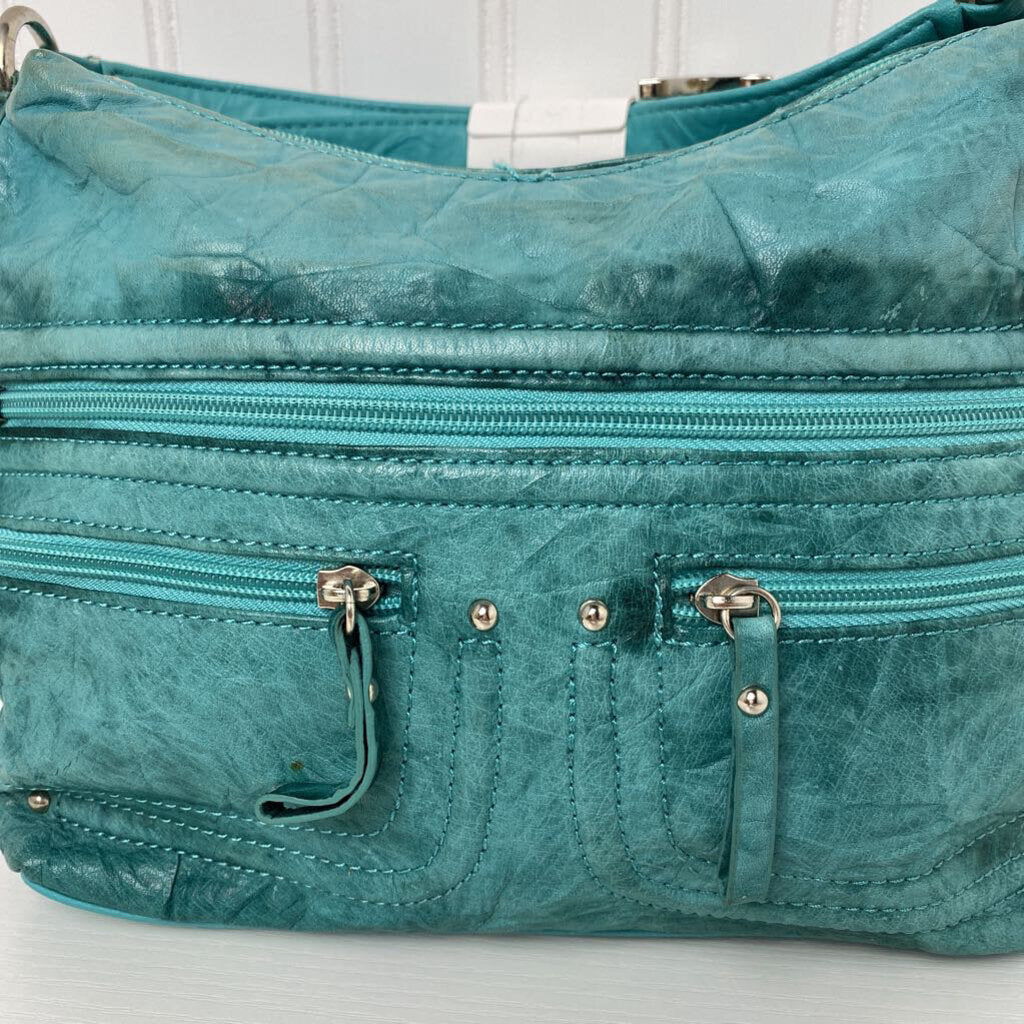 TEAL CROSSBODY HANDBAG