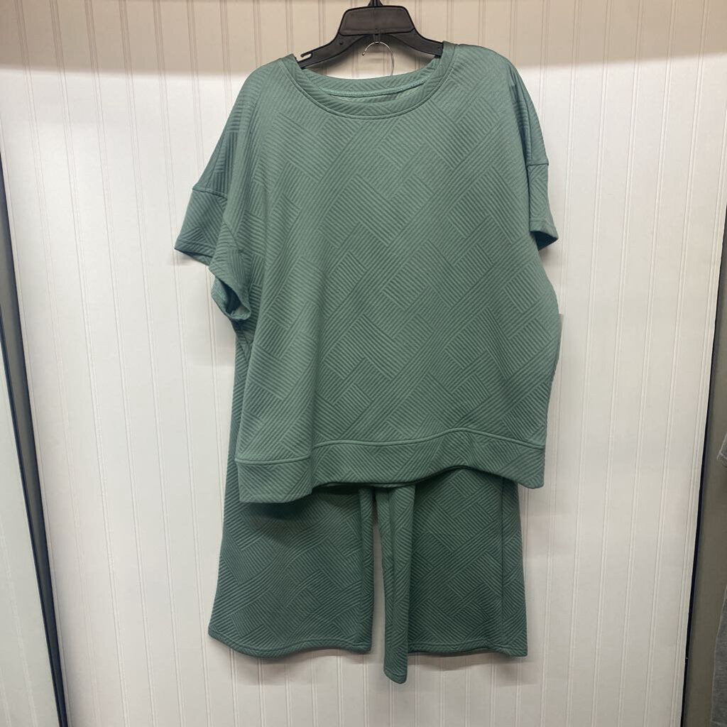 TEAL 2 PCS PANTS SET