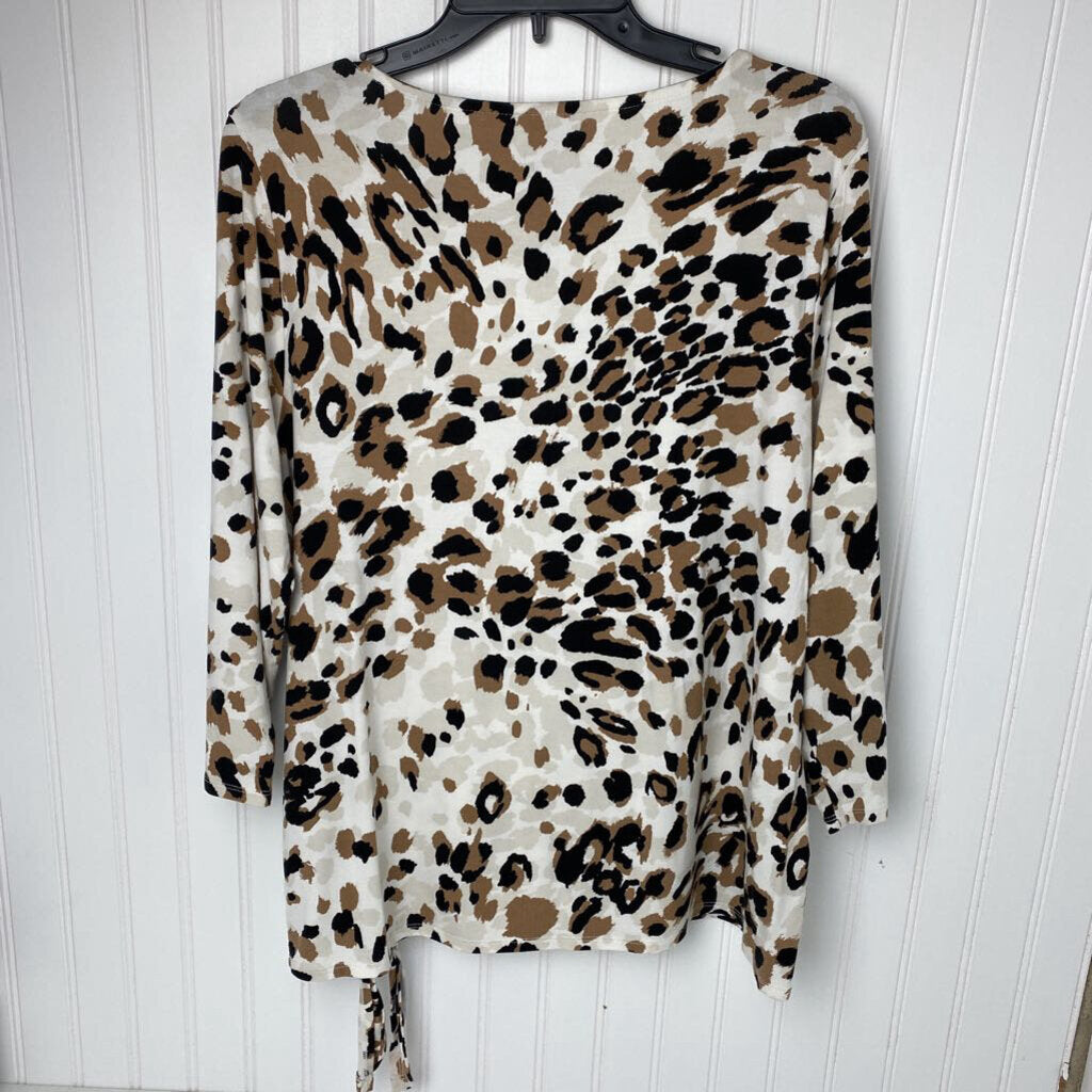 PEOPARD PRINT LONG SLEEVE TOP
