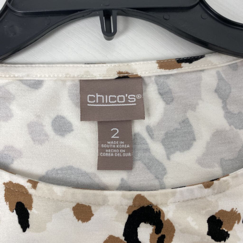 PEOPARD PRINT LONG SLEEVE TOP