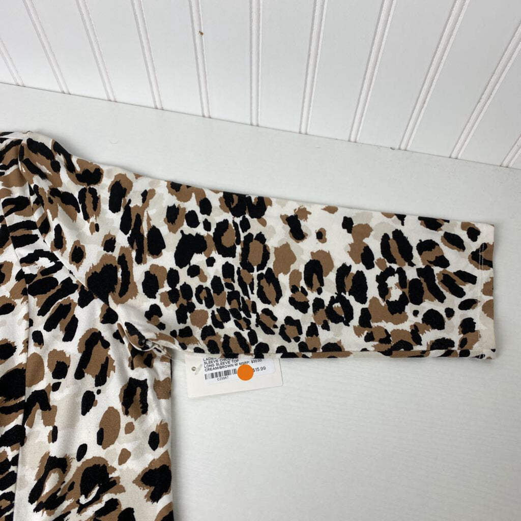 PEOPARD PRINT LONG SLEEVE TOP