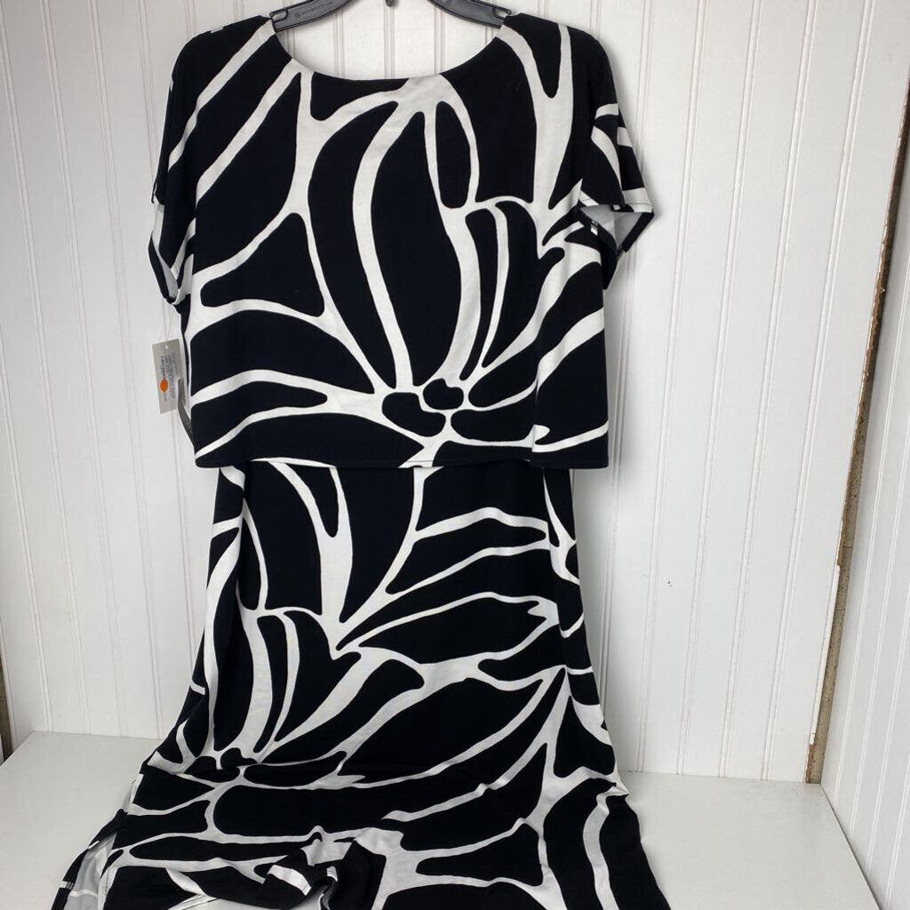 LADIES SHORT SLEEVE LONG DRESS