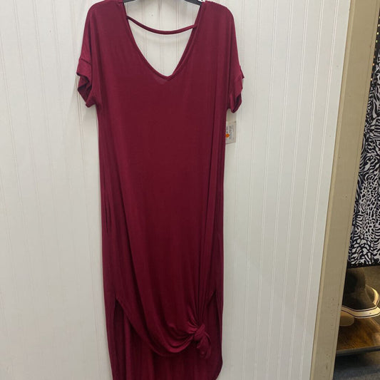 SHORT SLEEVE V NECK LONG DRESS