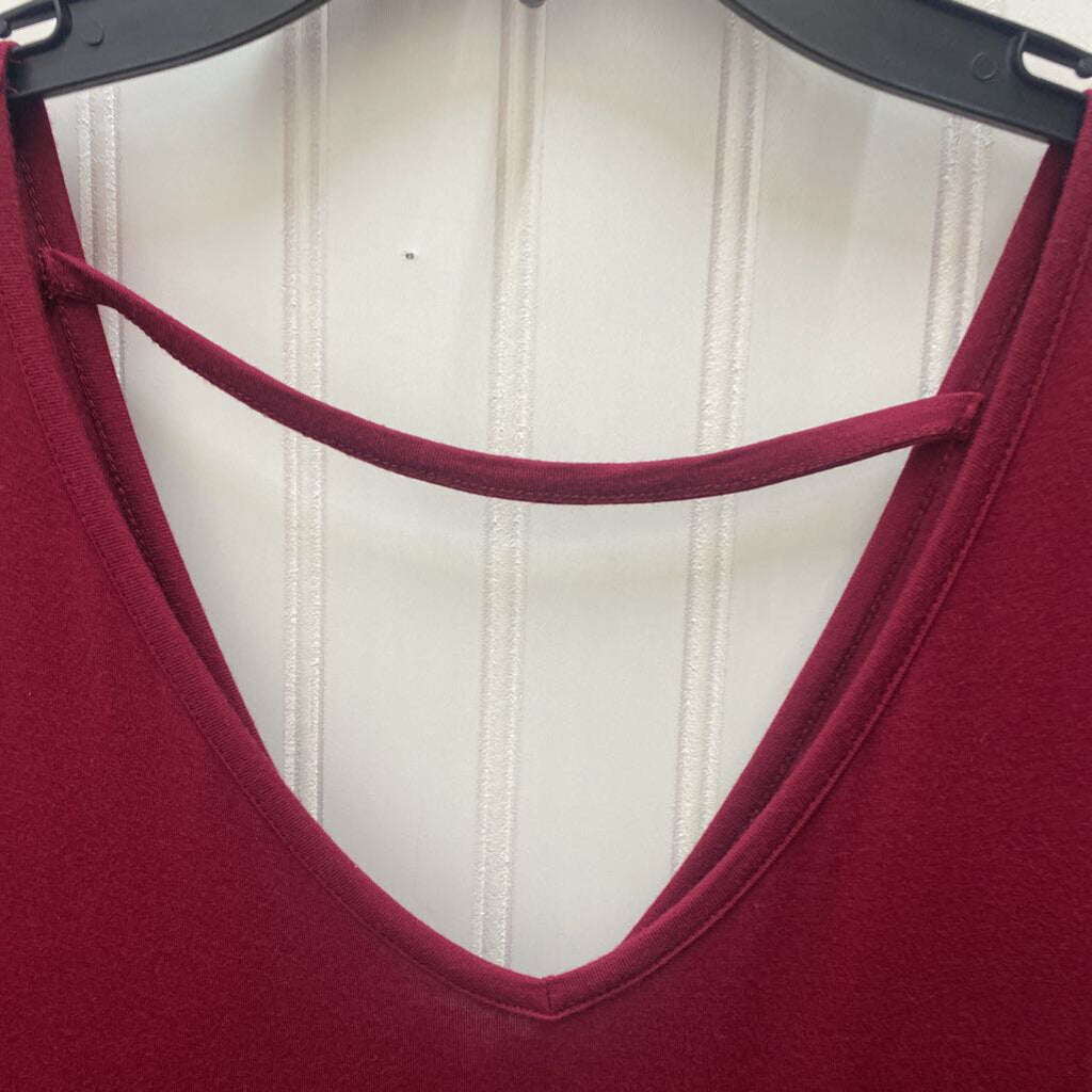 SHORT SLEEVE V NECK LONG DRESS