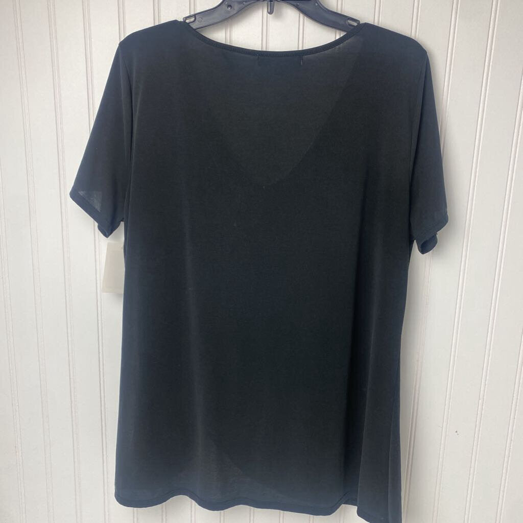SHORT SLEEVE V NECK TOP