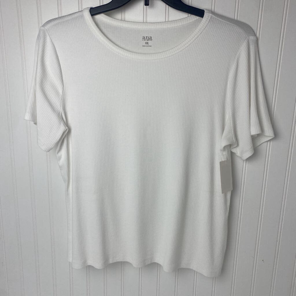 RIBBED SHORT SLEEVE TOP