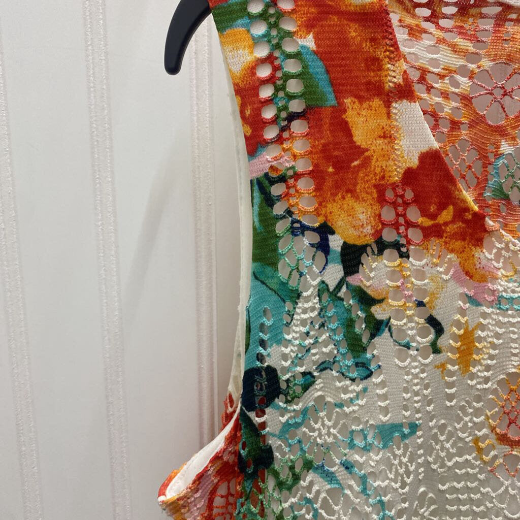 FLORAL SLEEVELESS MIDI DRESS