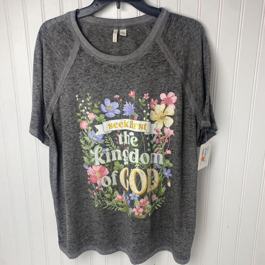 "SEEK FIRST THE KINGDOM OF GOD" FLORAL GRAPHIC TEE