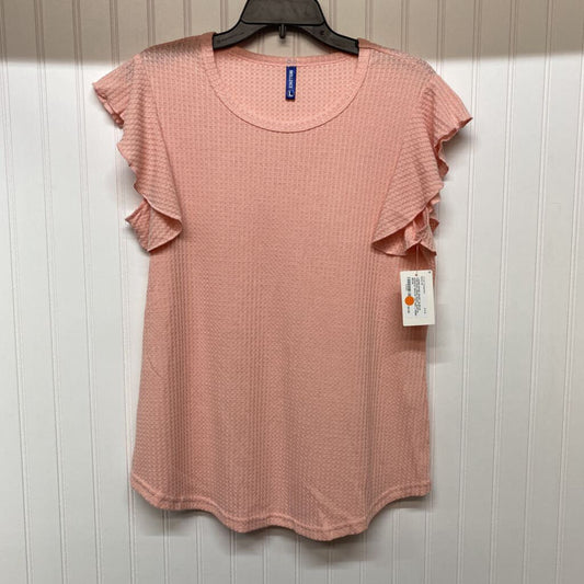 SHORT SLEEVE WAFFLE WEAVE TOP