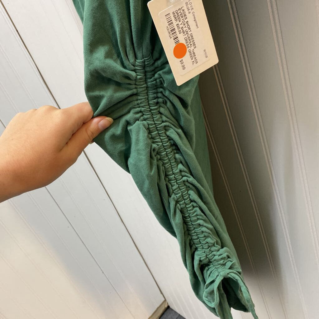 GREEN T SHIRT DRESS