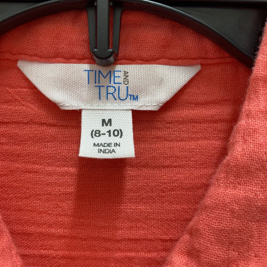 CORAL BUTTON UP
