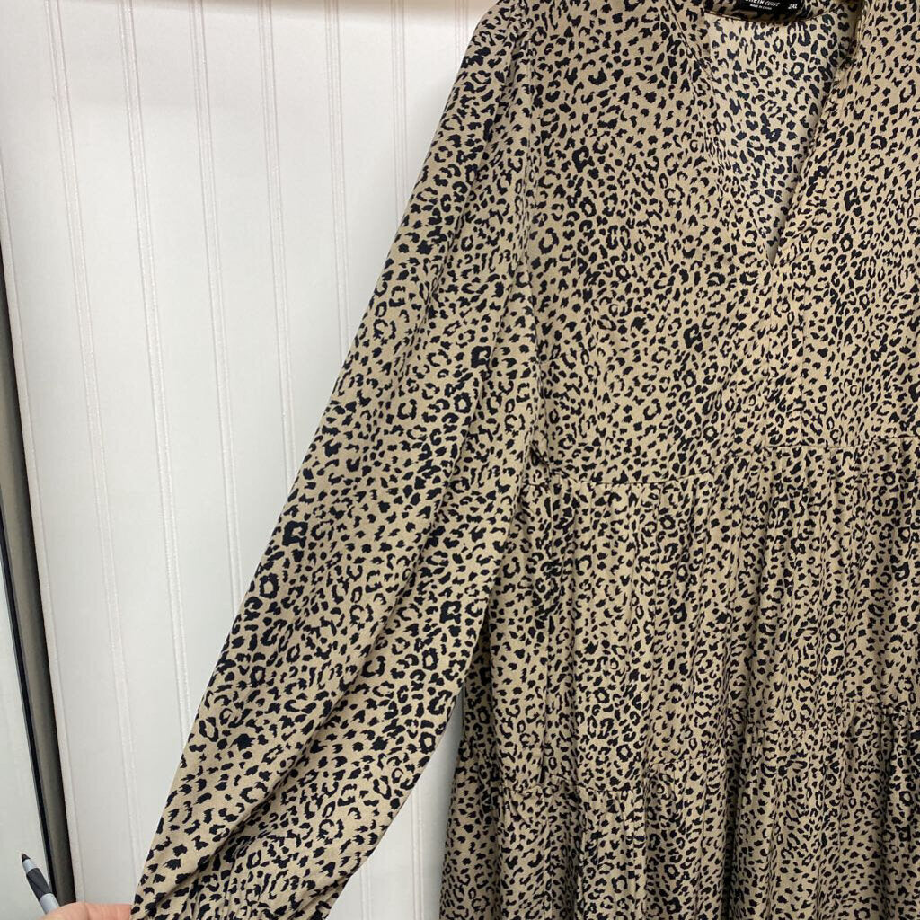 CHEETA PRINT LONG DRESS