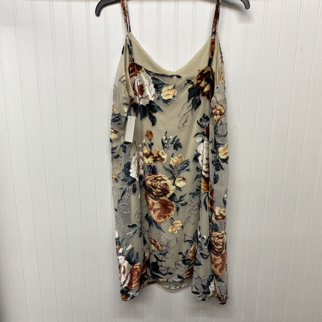 SPAGHETTI STRAP LINED MESH DRESS