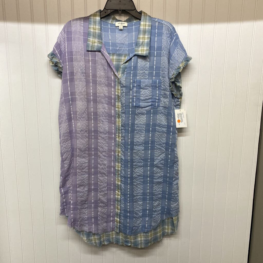 SHORT SLEEVE BUTTON UP DRESS