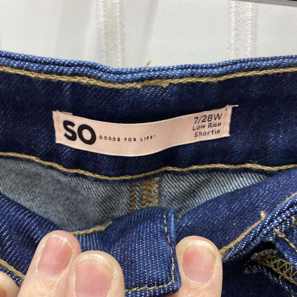 CUFFED DENIM SHORTS
