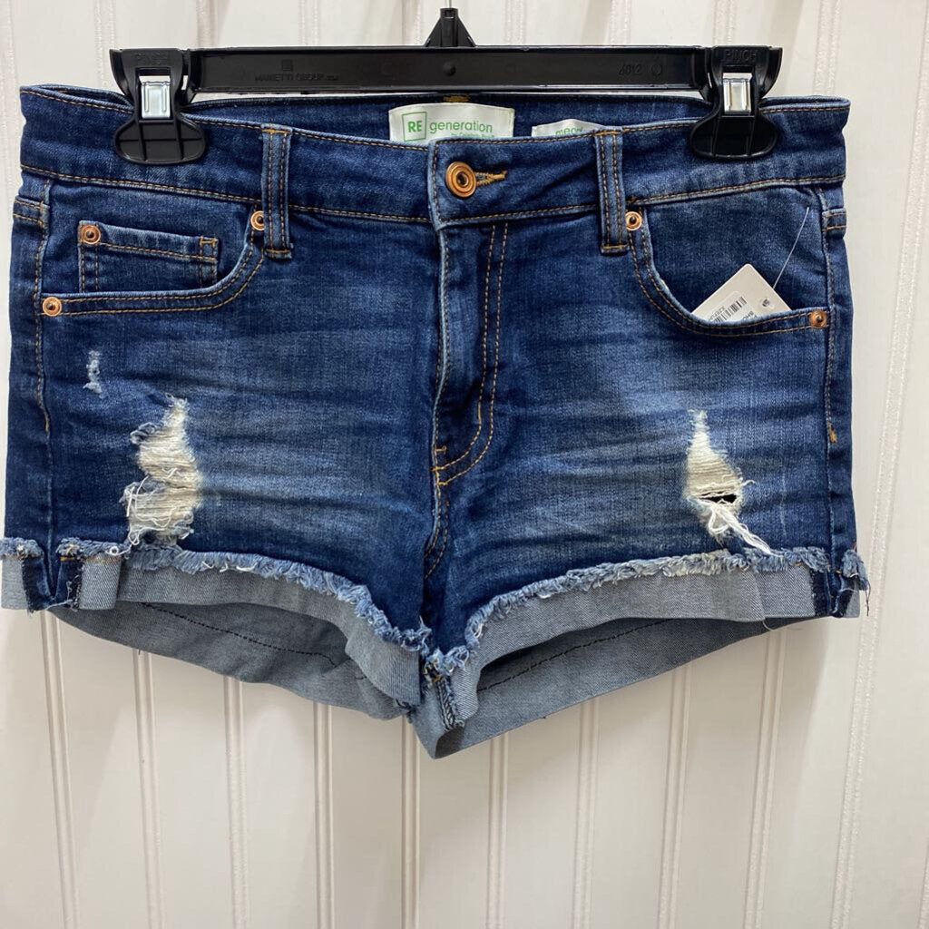 CUFFED DISTRESSED SHORTS