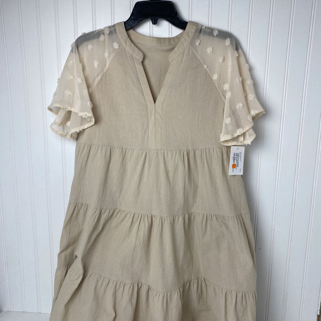 SHEAR SLEEVED DRESS