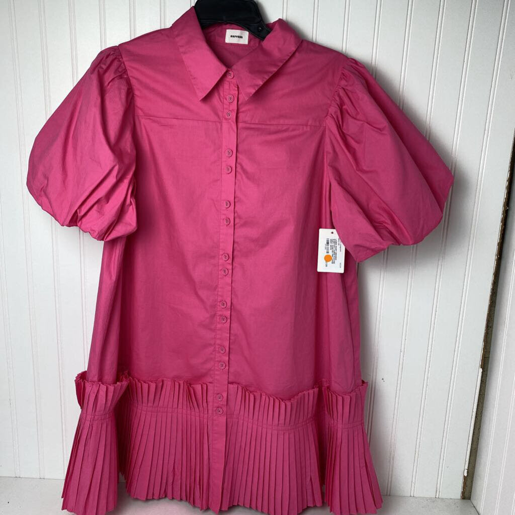 PLEATED PUFFY SLEEVED