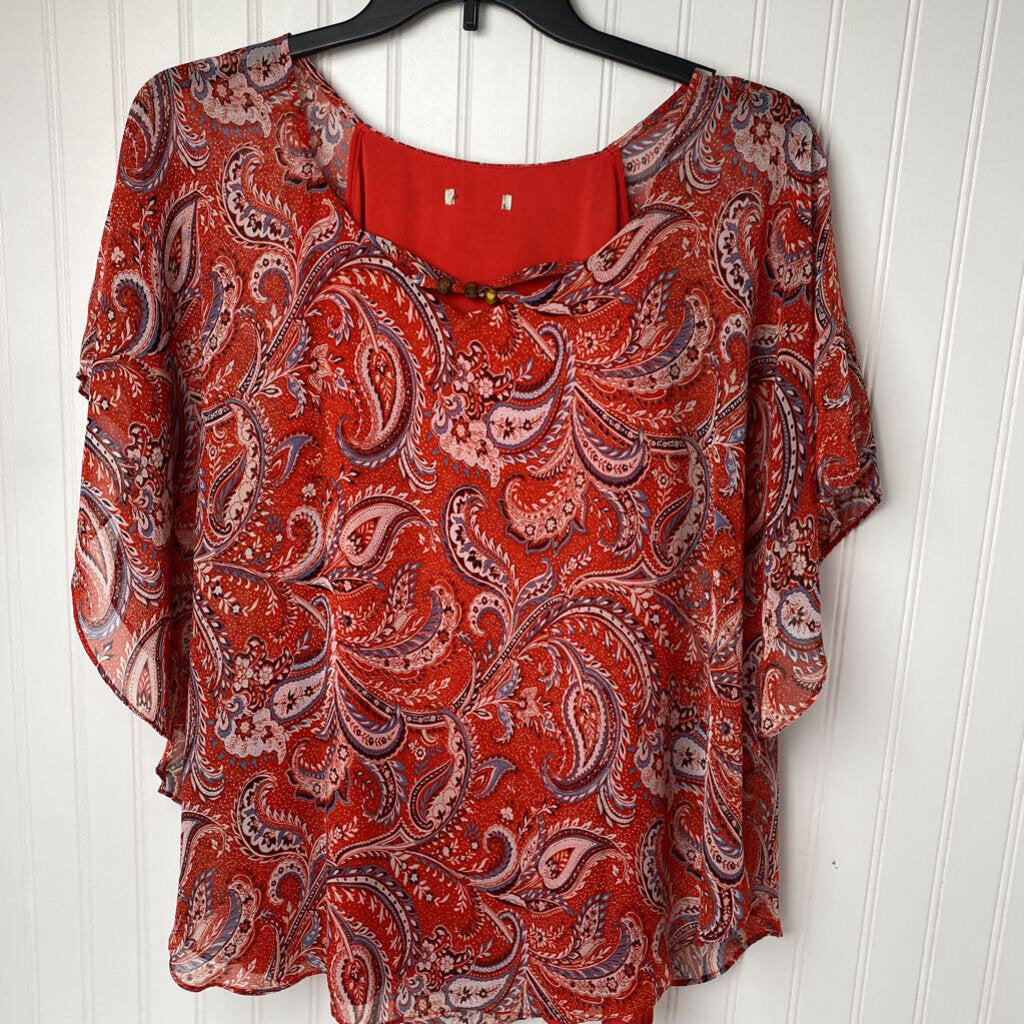 SHEER PONCHO TOP