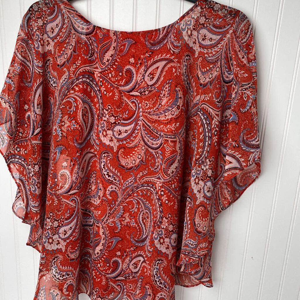 SHEER PONCHO TOP